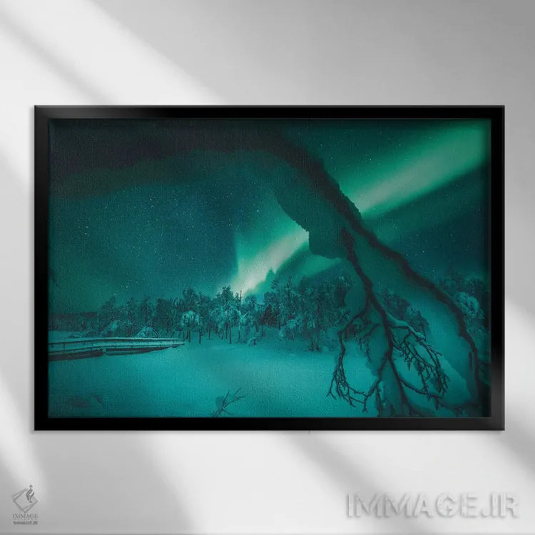 تابلو در قاب طبیعت اثر استفن فوسبک - نمای قابدار مشکی