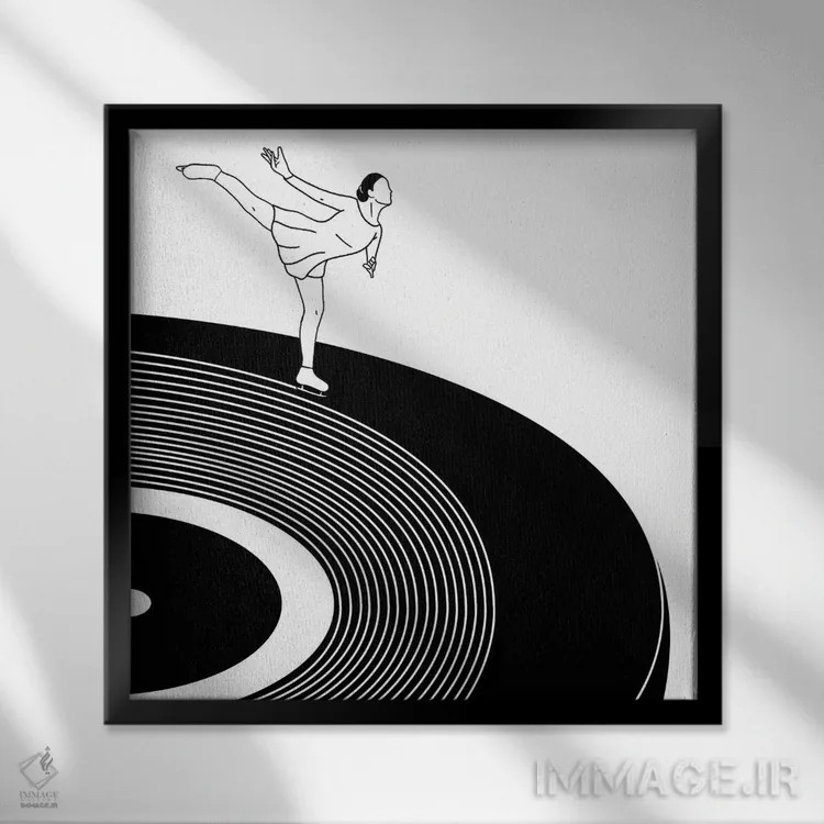 تابلو رقص صدا اثر فیلیپو اسپینلی - نمای قابدار مشکی