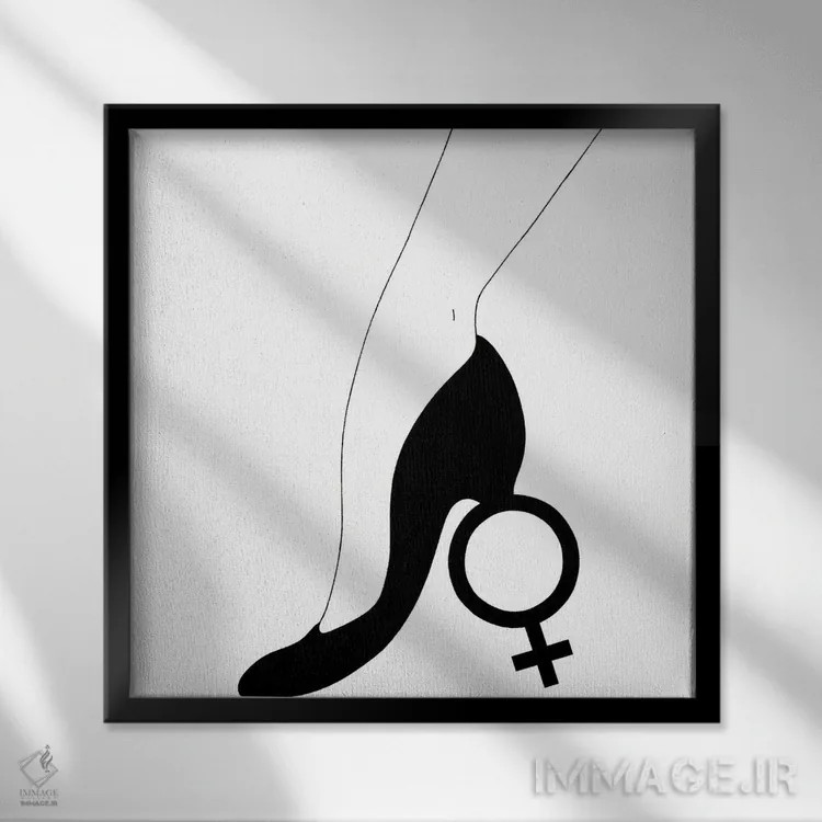 تابلو زنانه بودن اثر فیلیپو اسپینلی - نمای قابدار مشکی