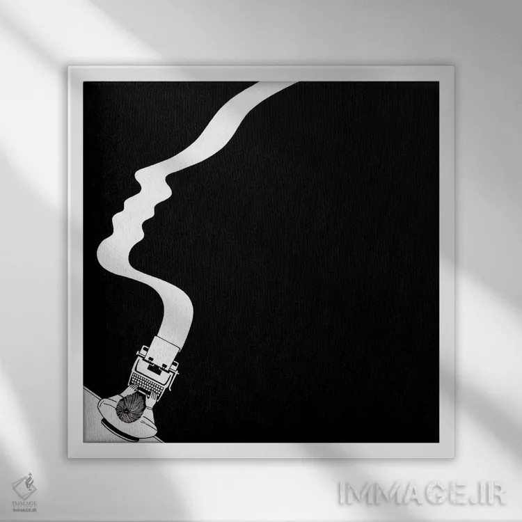 تابلو من دربارهٔ تو مینویسم اثر فیلیپو اسپینلی - نمای قابدار سفید