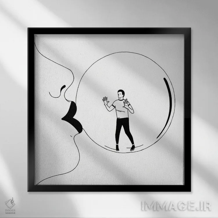 تابلو زندانی اثر فیلیپو اسپینلی - نمای قابدار مشکی