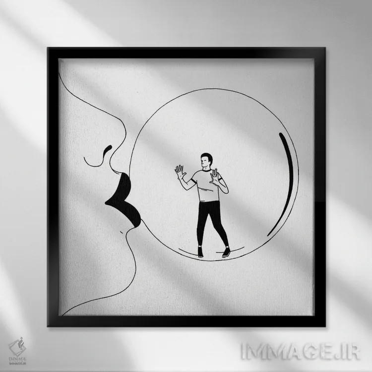 تابلو زندانی اثر فیلیپو اسپینلی - نمای قابدار مشکی