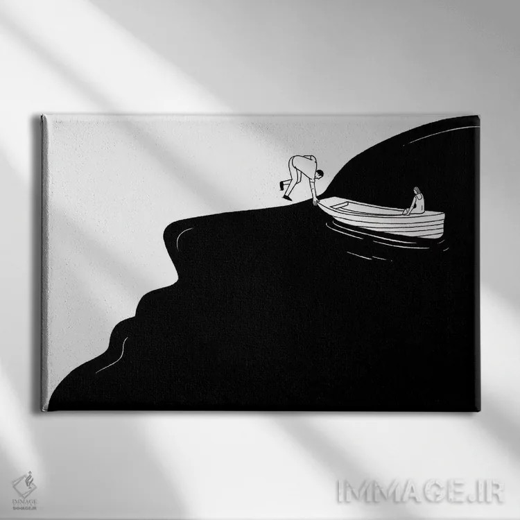 تابلو رها کردن خود اثر فیلیپو اسپینلی - نمای روبهرو روی دیوار