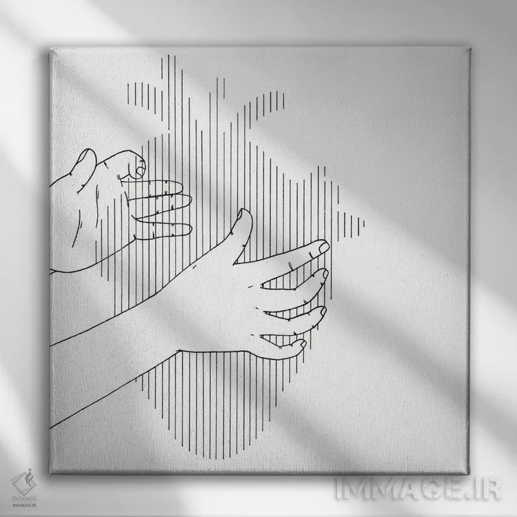 تابلو موسیقی قلب اثر فیلیپو اسپینلی - نمای روبهرو روی دیوار