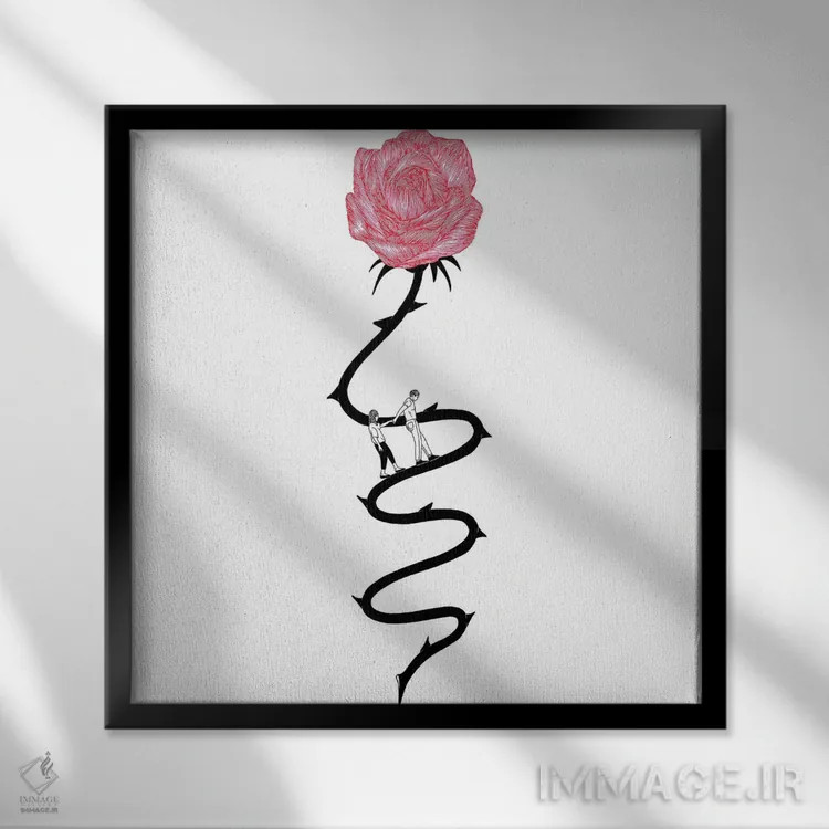 تابلو مسیر تند و تیز اثر فیلیپو اسپینلی - نمای قابدار مشکی