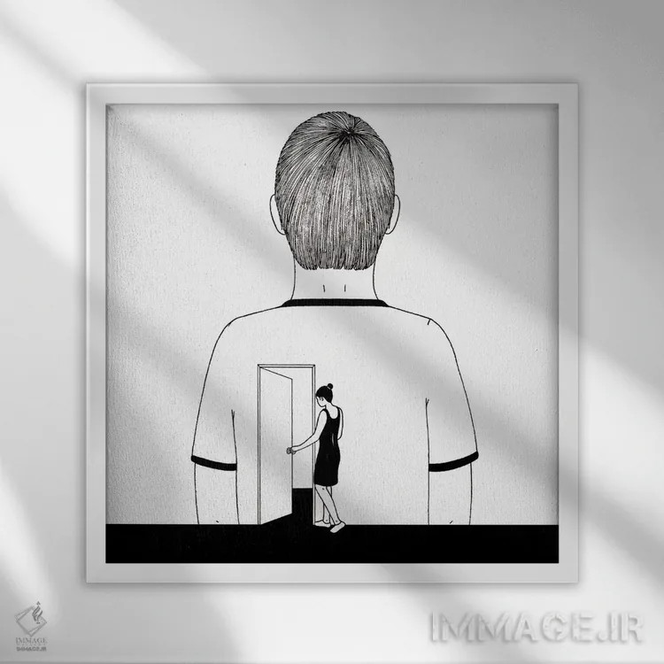 تابلو در کنار قلب اثر فیلیپو اسپینلی - نمای قابدار سفید