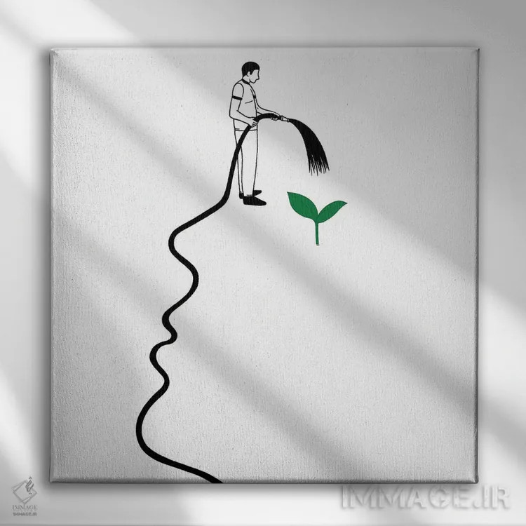 تابلو جوانه (گیاه) اثر فیلیپو اسپینلی - نمای روبهرو روی دیوار