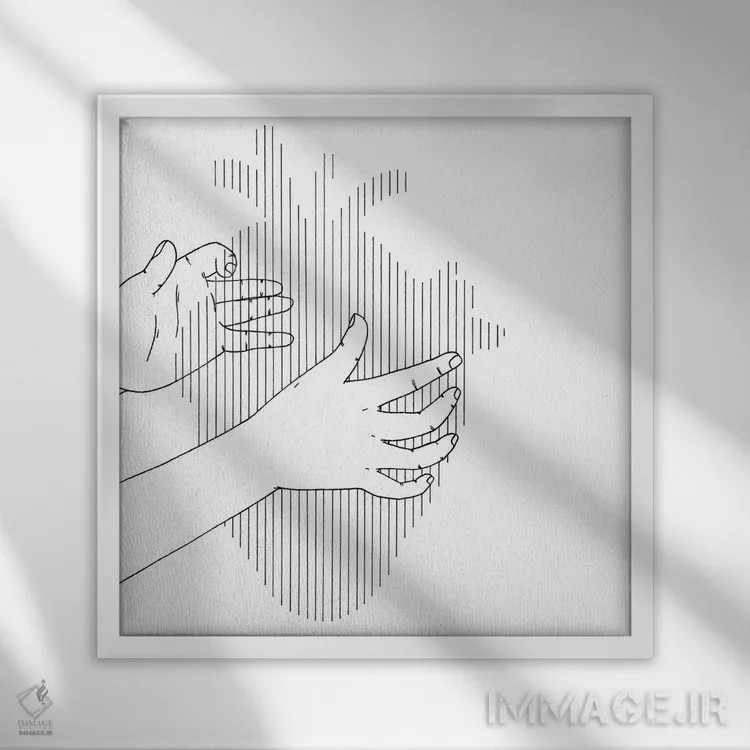 تابلو موسیقی قلب اثر فیلیپو اسپینلی - نمای قابدار سفید
