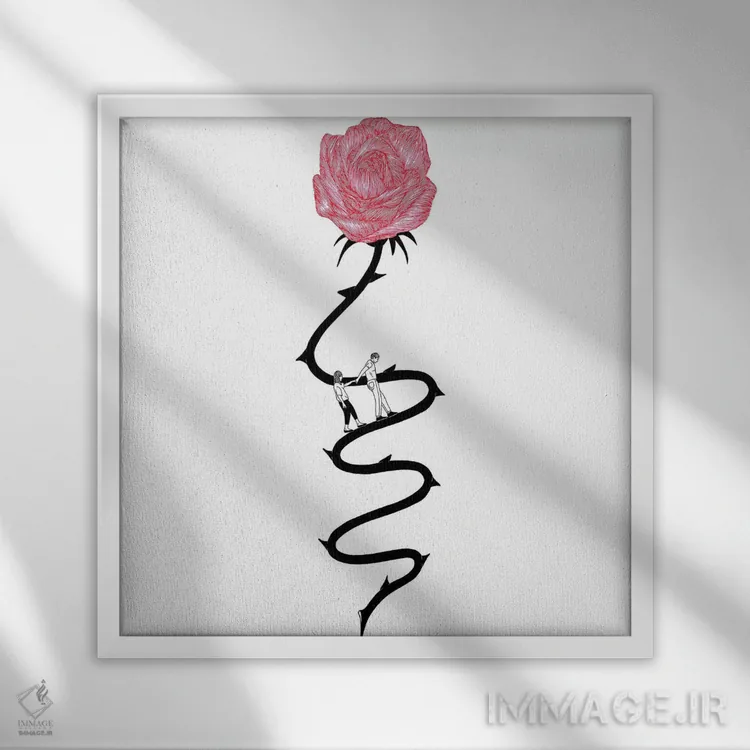 تابلو مسیر تند و تیز اثر فیلیپو اسپینلی - نمای قابدار سفید