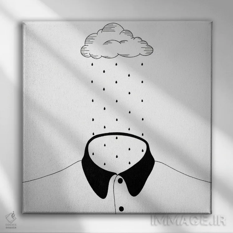 تابلو باران درون اثر فیلیپو اسپینلی - نمای روبهرو روی دیوار