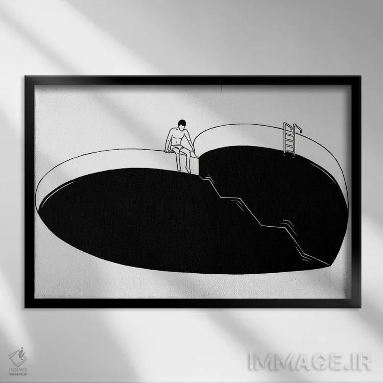 تابلو شکستن اثر فیلیپو اسپینلی - نمای قابدار مشکی