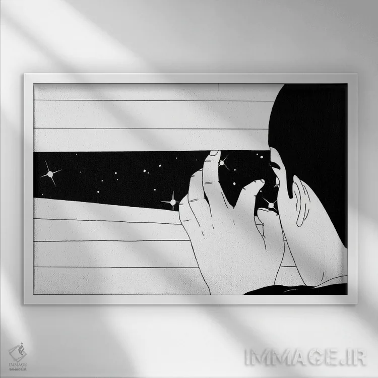 تابلو جاسوسی ستارگان اثر فیلیپو اسپینلی - نمای قابدار سفید