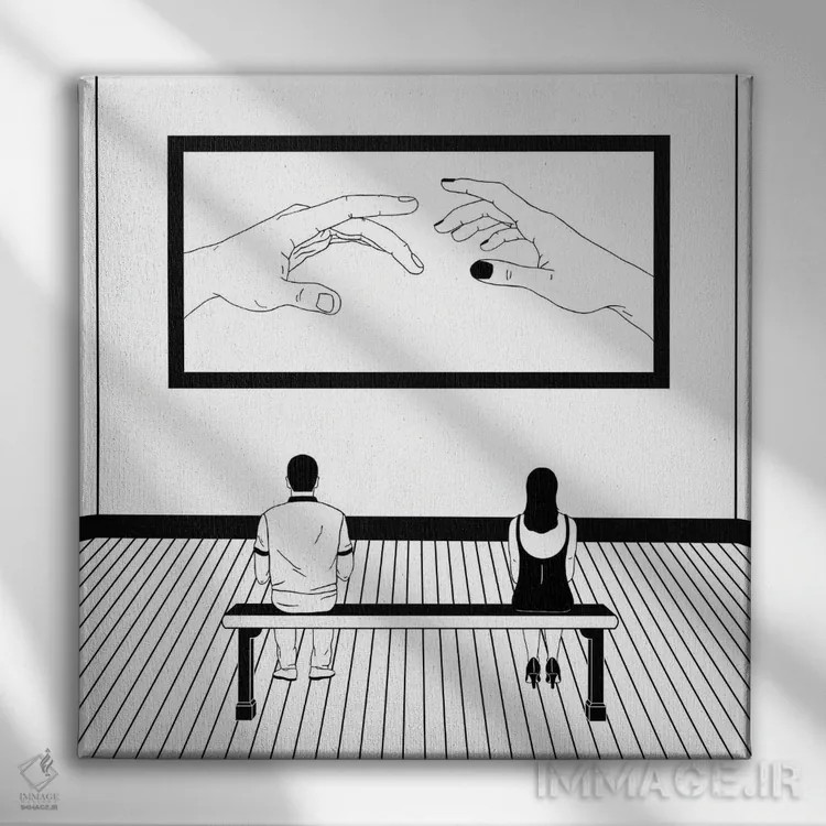 تابلو سکوت درون ما اثر فیلیپو اسپینلی - نمای روبهرو روی دیوار