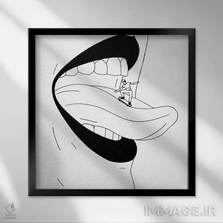 تابلو مسیرهای پرادویه اثر فیلیپو اسپینلی - نمای قابدار مشکی