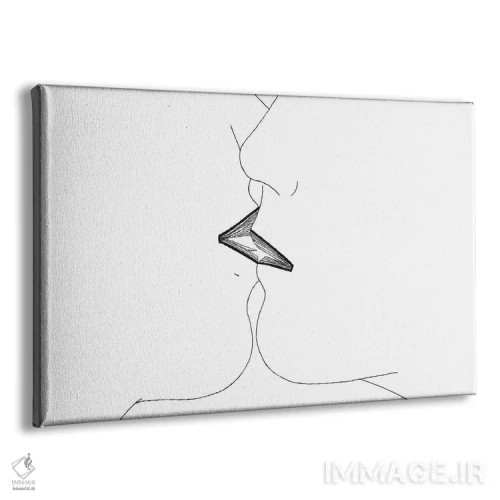 تابلو بوسه کتابی بیکلام است اثر فیلیپو اسپینلی - نمای پرسپکتیو محصول