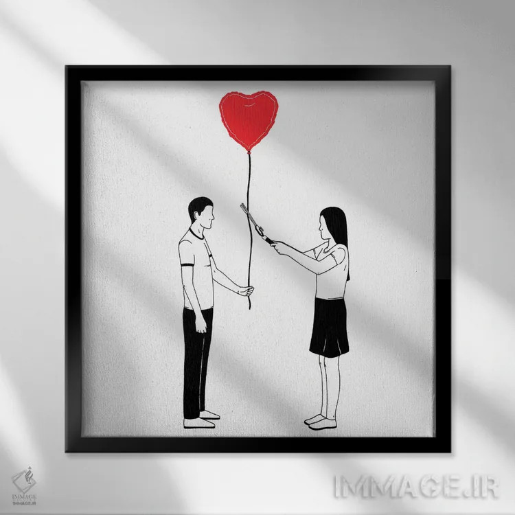 تابلو بریدن اثر فیلیپو اسپینلی - نمای قابدار مشکی