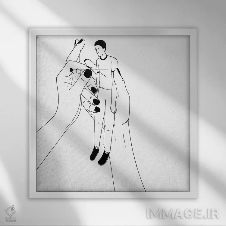تابلو نیشزدن اثر فیلیپو اسپینلی - نمای قابدار سفید