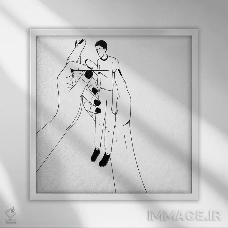 تابلو نیشزدن اثر فیلیپو اسپینلی - نمای قابدار سفید