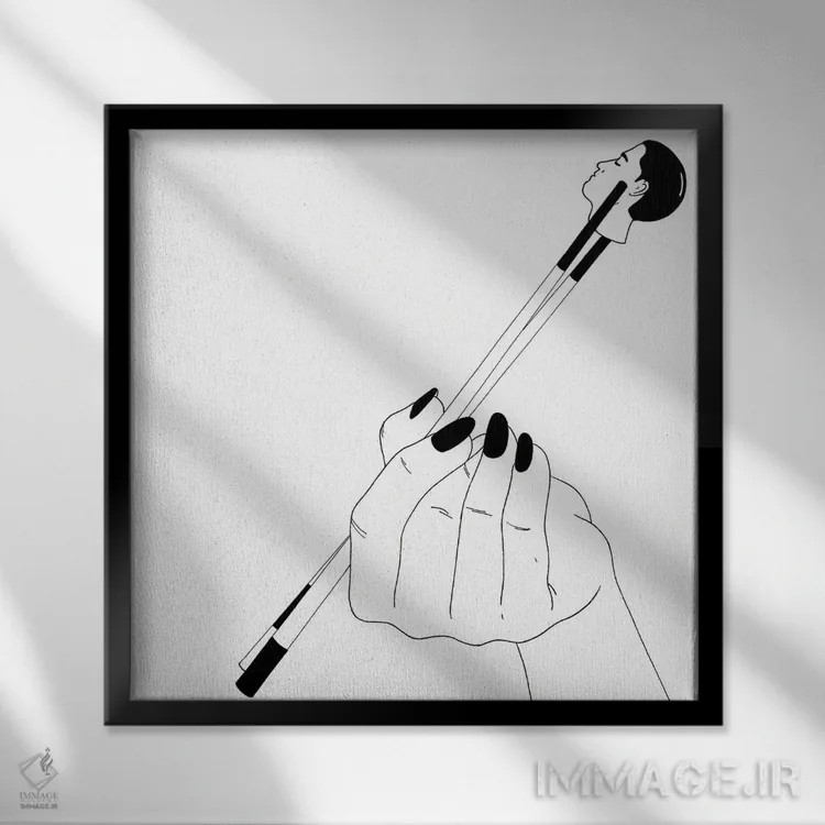 تابلو تو همان غذایی هستی که دوست داری اثر فیلیپو اسپینلی - نمای قابدار مشکی