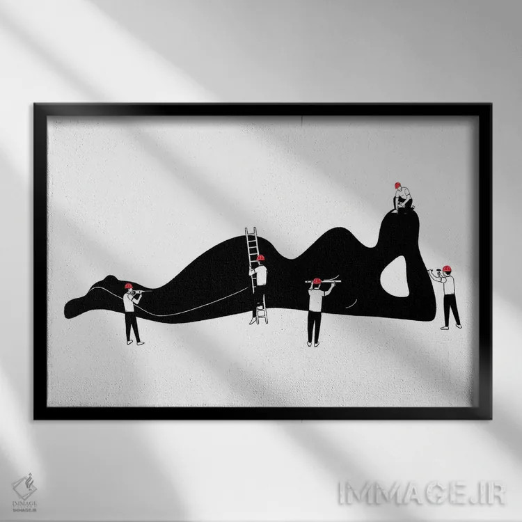 تابلو ساختن اثر فیلیپو اسپینلی - نمای قابدار مشکی