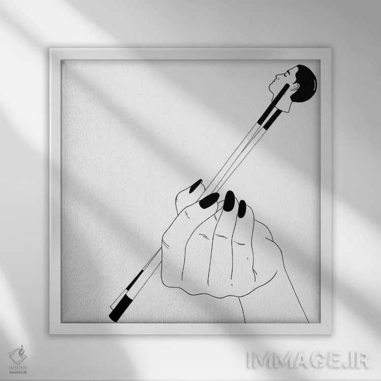 تابلو تو همان غذایی هستی که دوست داری اثر فیلیپو اسپینلی - نمای قابدار سفید