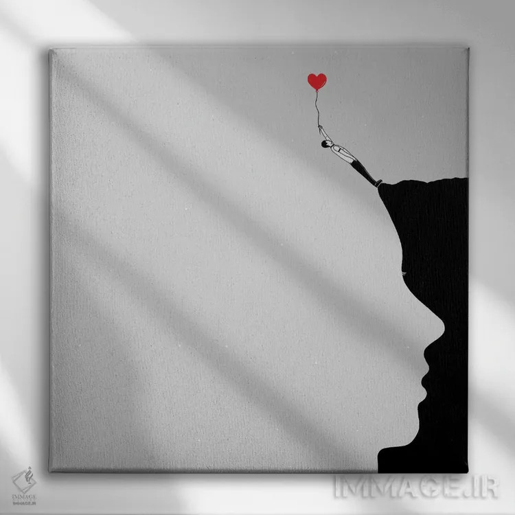 تابلو جهش به خلاء اثر فیلیپو اسپینلی - نمای روبهرو روی دیوار