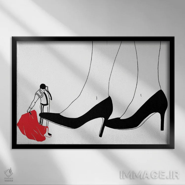 تابلو ماتادور (گاو باز اسپانیا) اثر فیلیپو اسپینلی - نمای قابدار مشکی