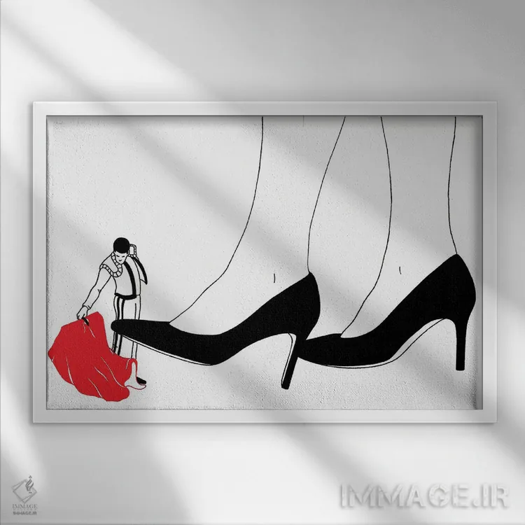 تابلو ماتادور (گاو باز اسپانیا) اثر فیلیپو اسپینلی - نمای قابدار سفید