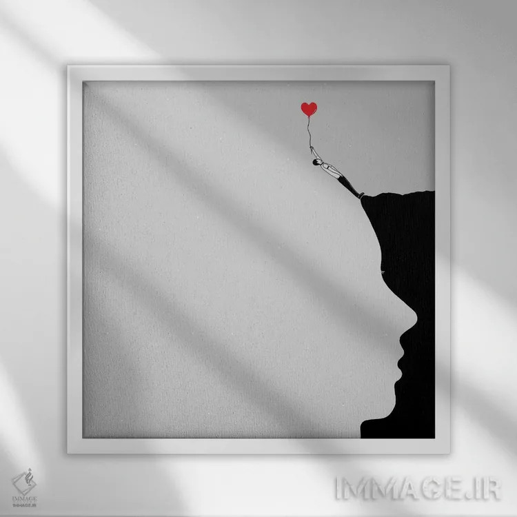 تابلو جهش به خلاء اثر فیلیپو اسپینلی - نمای قابدار سفید