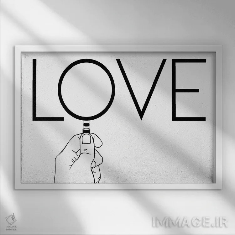 تابلو عشق هرگز آنطور که به نظر میرسد نیست اثر فیلیپو اسپینلی - نمای قابدار سفید