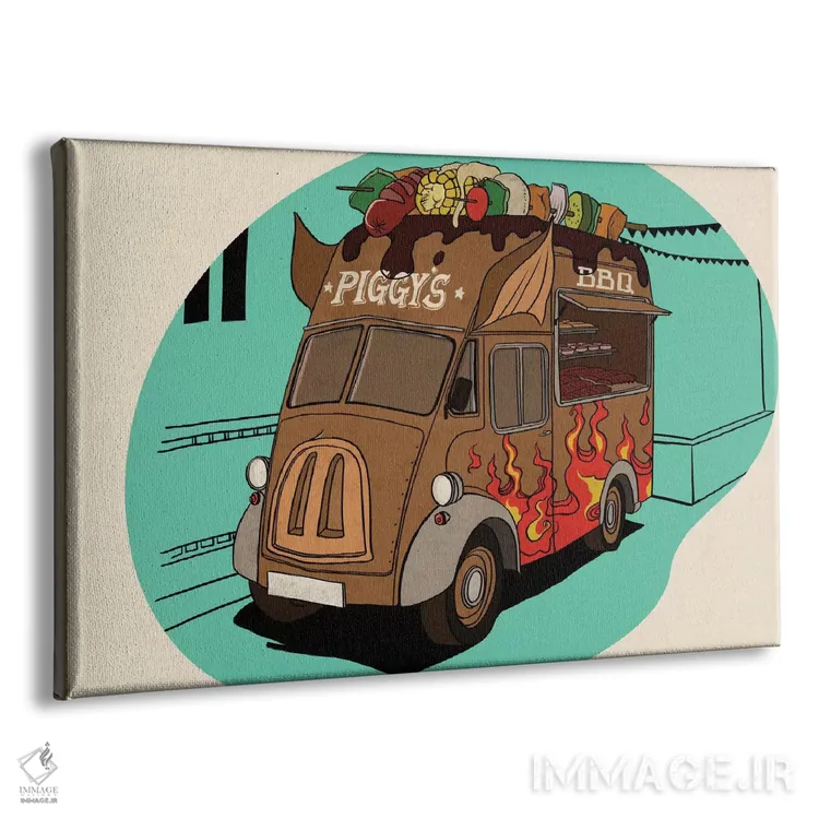 تابلو خوک کوچولو (نام فروشگاه) اثر فایو بای فایو کالکتیو - نمای پرسپکتیو محصول