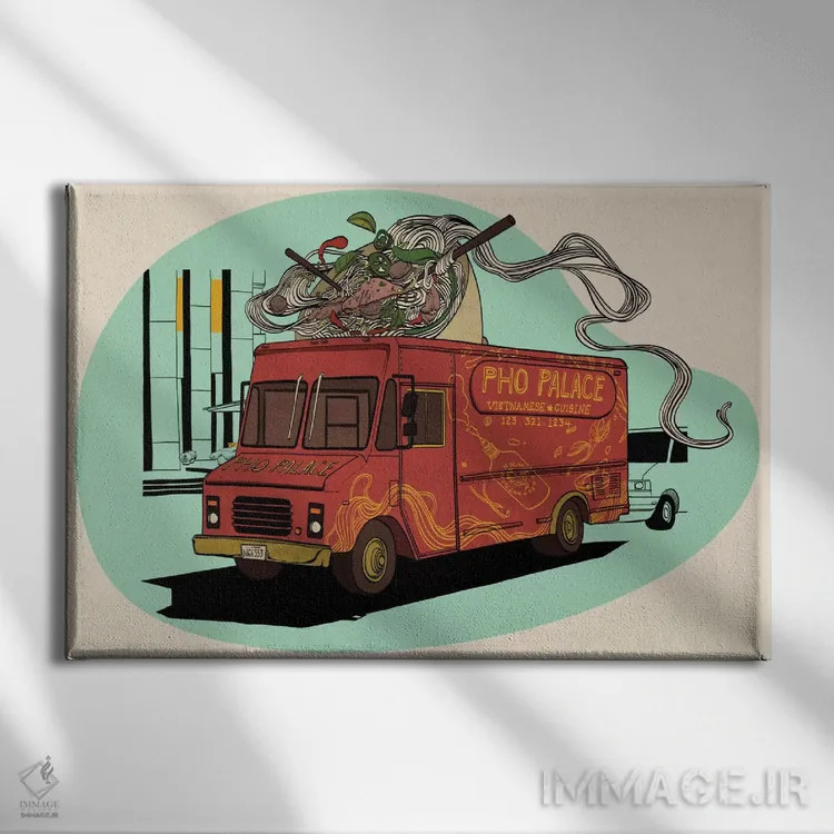 تابلو کاخ فو (سوپ ویتنامی) اثر فایو بای فایو کالکتیو - نمای روبهرو روی دیوار