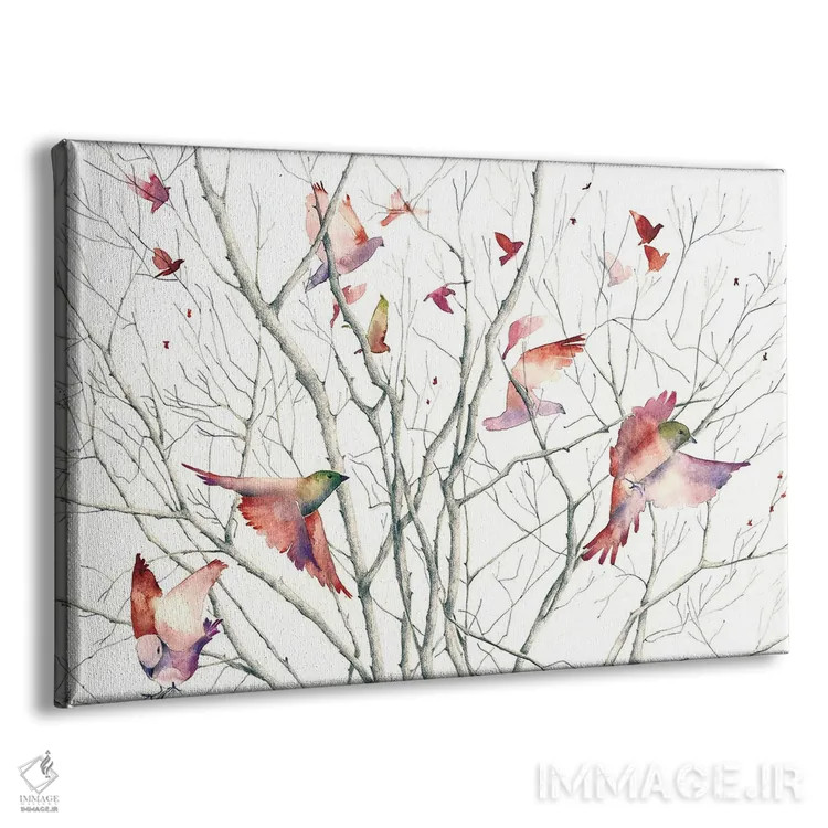 تابلو پرندگان اثر فلاویا کودمی - نمای پرسپکتیو محصول