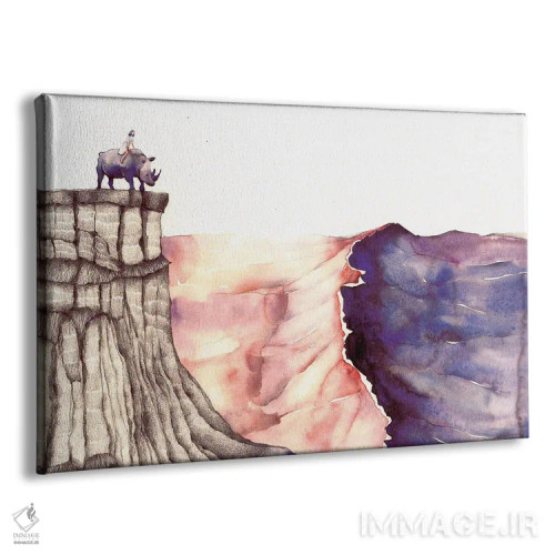 تابلو کرگدن I اثر فلاویا کودمی - نمای پرسپکتیو محصول