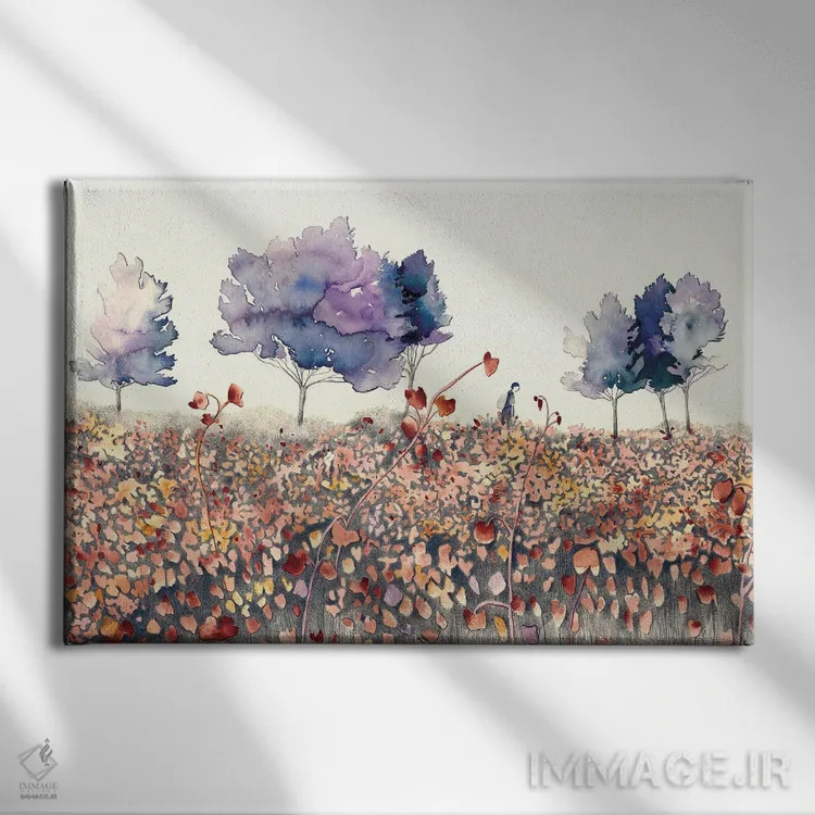 تابلو بهار اثر فلاویا کودمی - نمای روبهرو روی دیوار