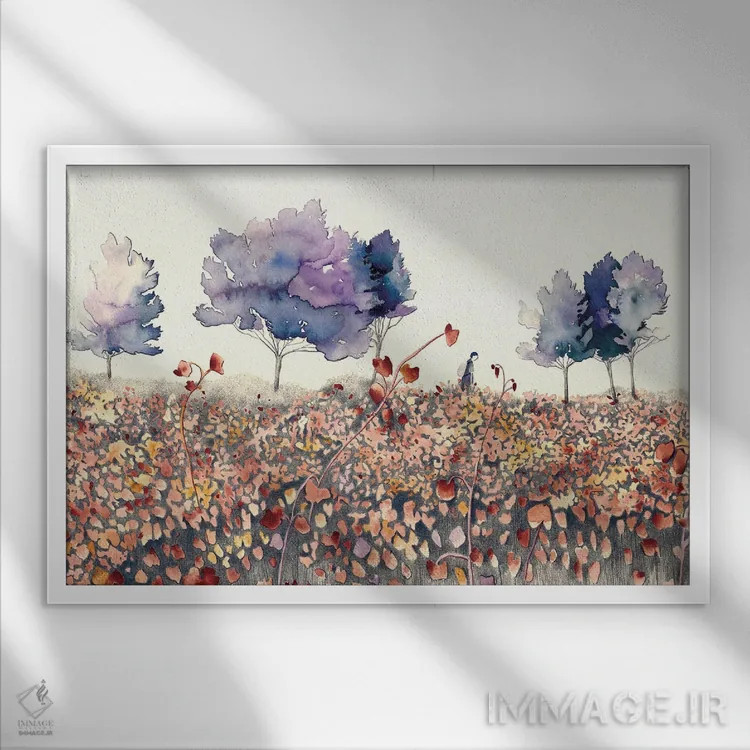 تابلو بهار اثر فلاویا کودمی - نمای قابدار سفید