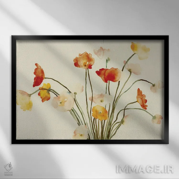 تابلو دستهگل اثر فلاویا کودمی - نمای قابدار مشکی