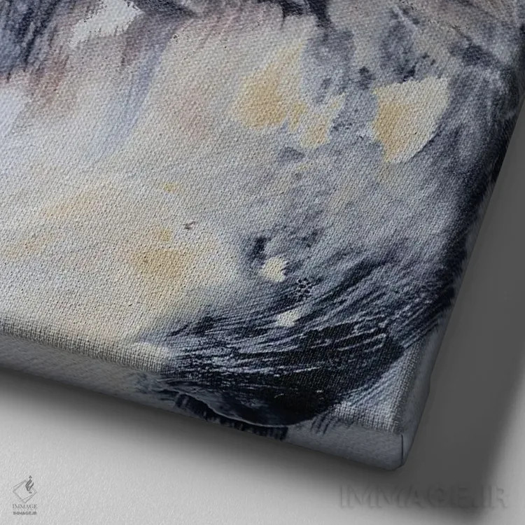 تابلو خاک سپاسگزاری IV اثر فرانسواز واتره - نمای نزدیک بافت بوم