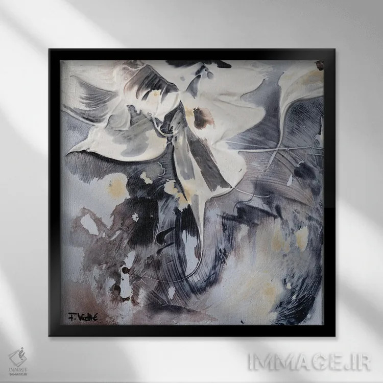 تابلو خاک سپاسگزاری IV اثر فرانسواز واتره - نمای قابدار مشکی