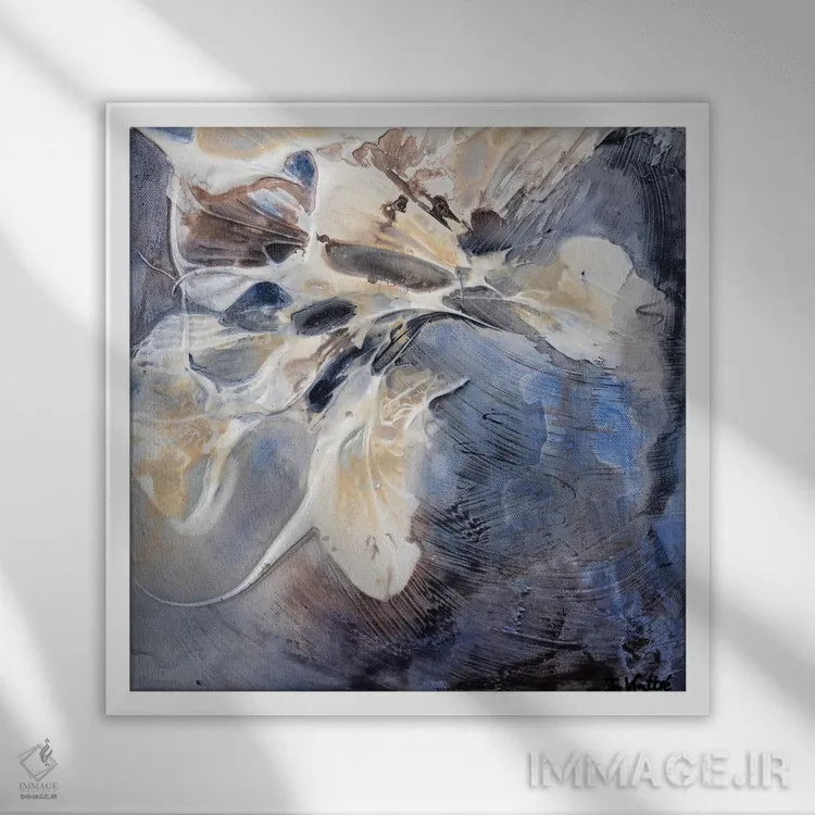 تابلو خاک سپاسگزاری II اثر فرانسواز واتره - نمای قابدار سفید