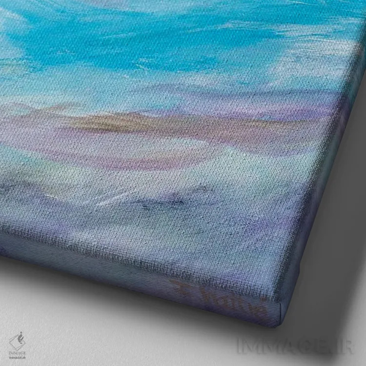 تابلو خاطرات پروانس (منطقه فرانسه) اثر فرانسواز واتره - نمای نزدیک بافت بوم