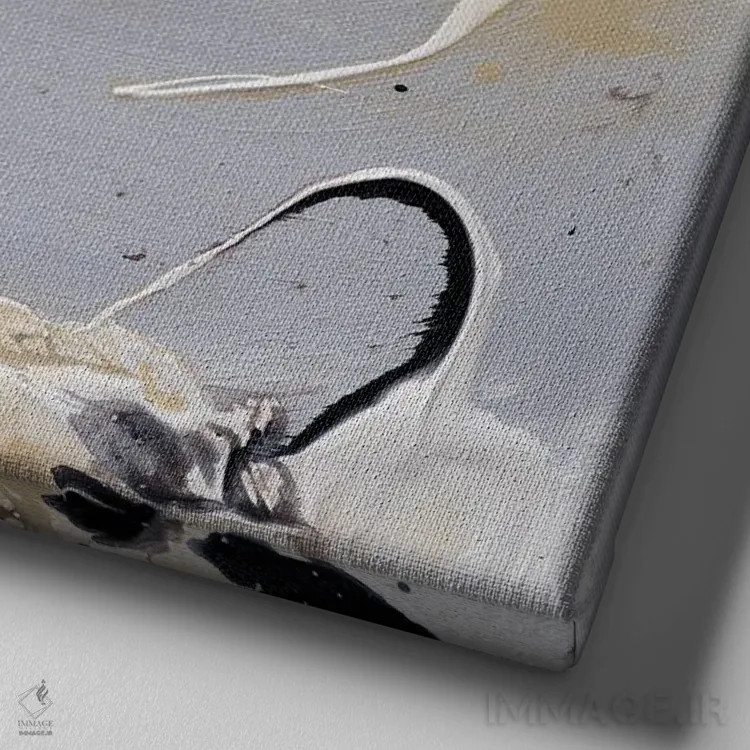 تابلو خاک سپاسگزاری III اثر فرانسواز واتره - نمای نزدیک بافت بوم