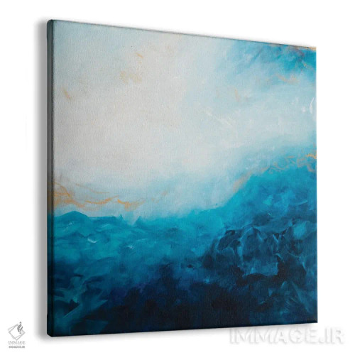 تابلو دریای آبی، نور طلایی خورشید II اثر فرانسواز واتره - نمای پرسپکتیو محصول