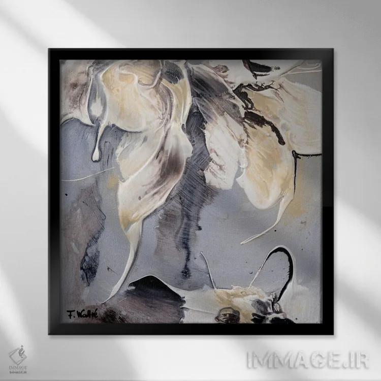 تابلو خاک سپاسگزاری III اثر فرانسواز واتره - نمای قابدار مشکی