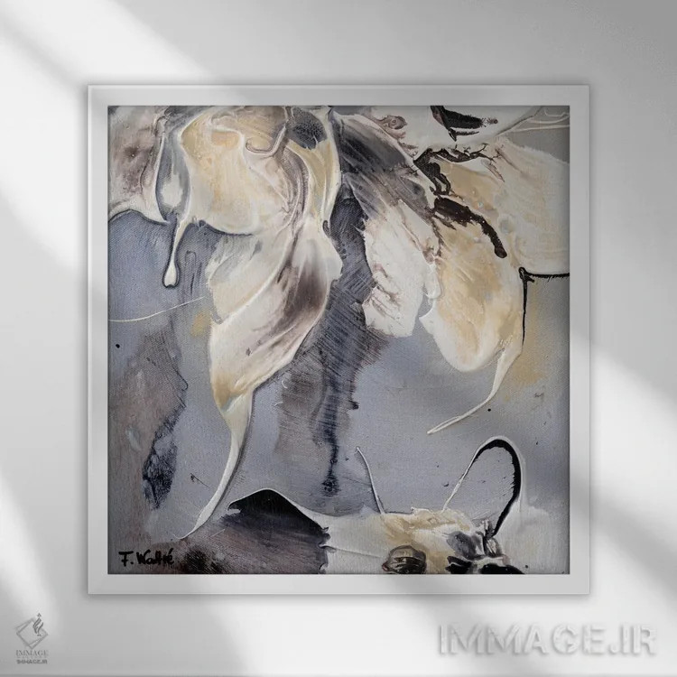 تابلو خاک سپاسگزاری III اثر فرانسواز واتره - نمای قابدار سفید