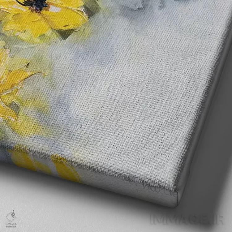 تابلو عصر تابستانی اثر فرانسواز واتره - نمای نزدیک بافت بوم