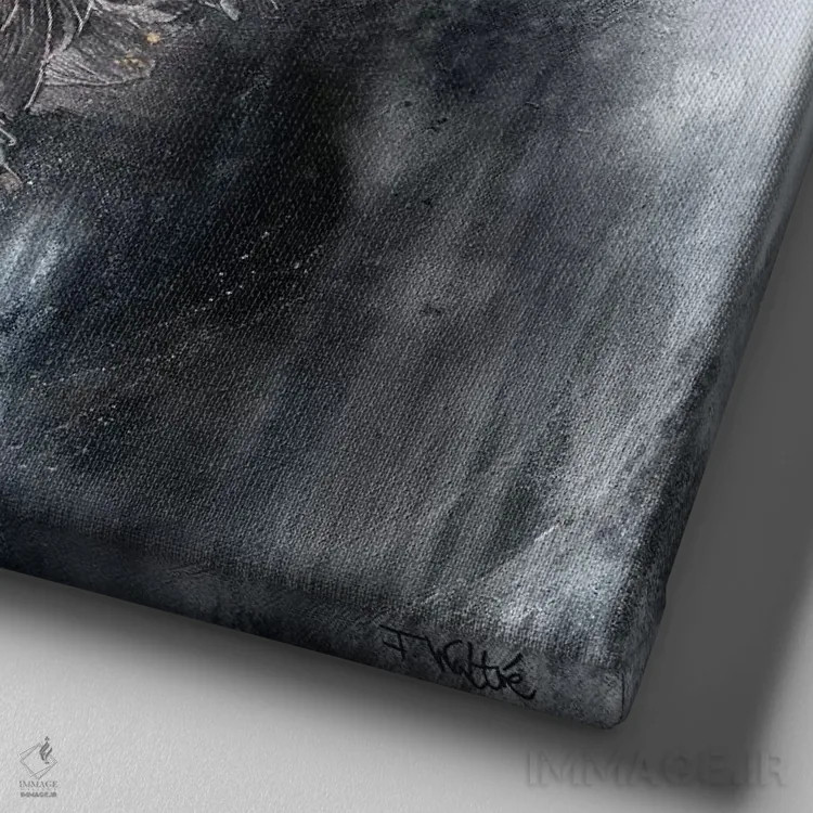 تابلو برای همیشه دوستت خواهم داشت اثر فرانسواز واتره - نمای نزدیک بافت بوم