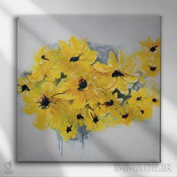 تابلو باغ آفتاب اثر فرانسواز واتره - نمای روبهرو روی دیوار