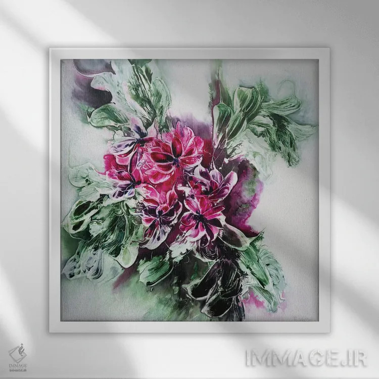 تابلو بهار سرشار اثر فرانسواز واتره - نمای قابدار سفید