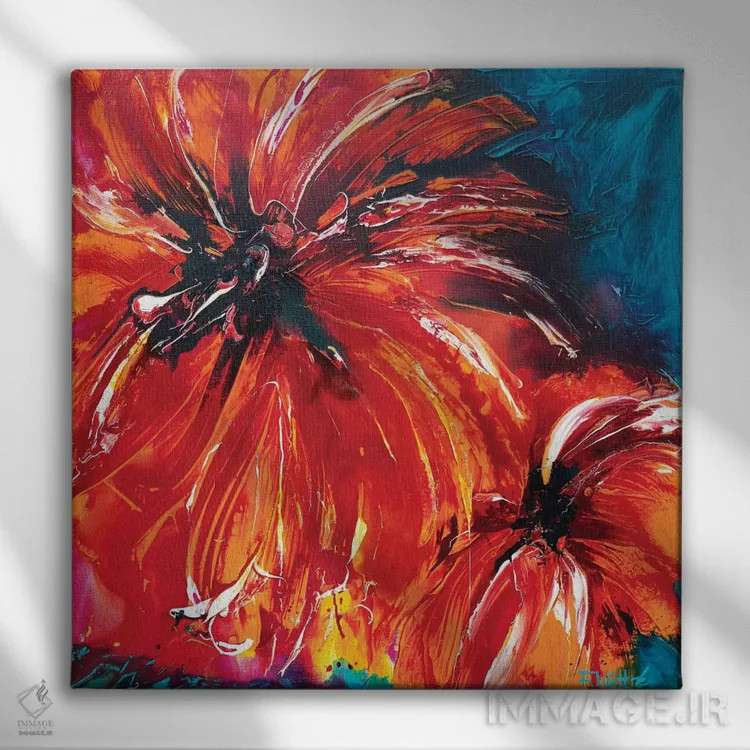 تابلو آفتاب گرمسیری اثر فرانسواز واتره - نمای روبهرو روی دیوار